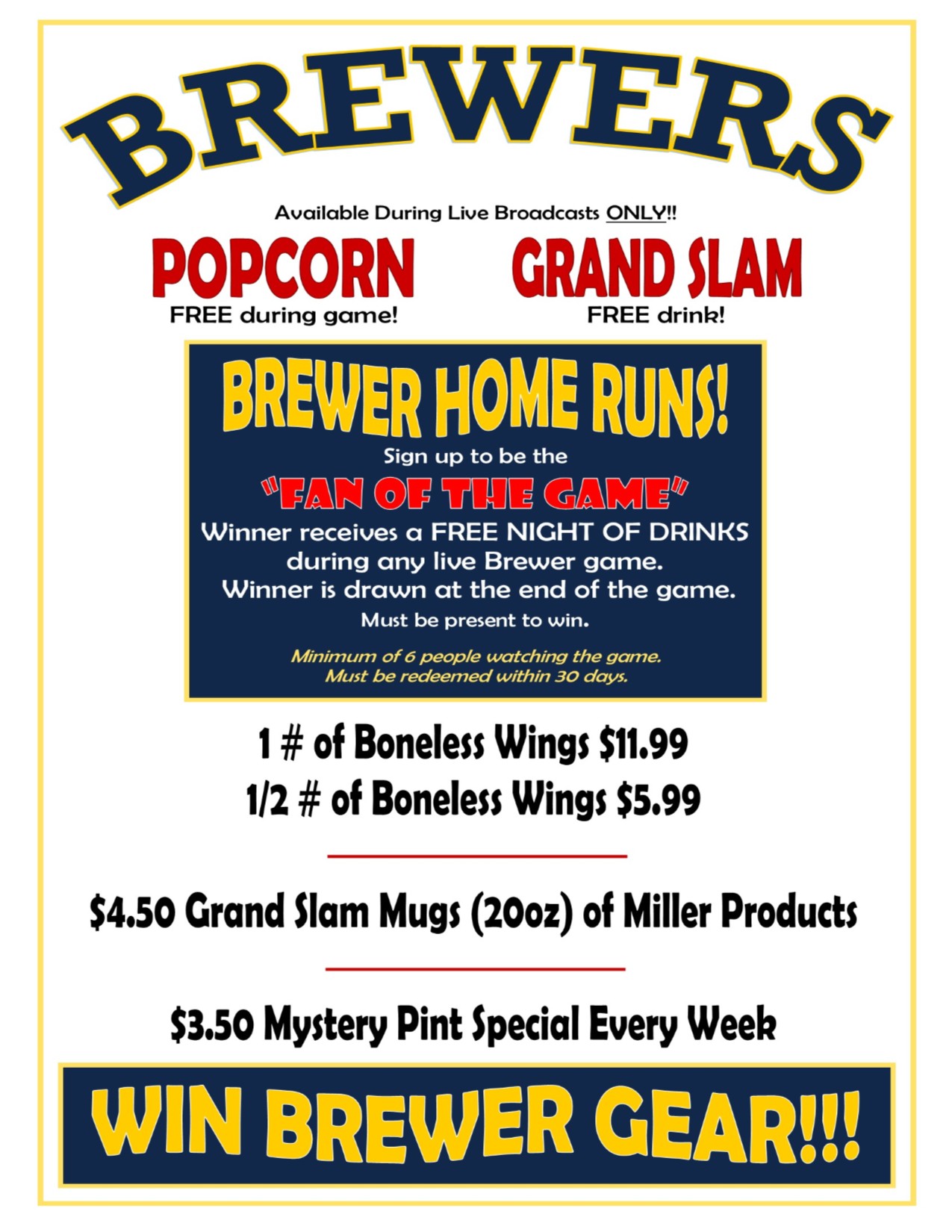 brewer specials